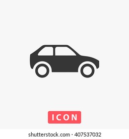 Car Icon Vector. Simple Flat Symbol. Illustration Pictogram