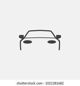 car icon vector. slhouette icon vector