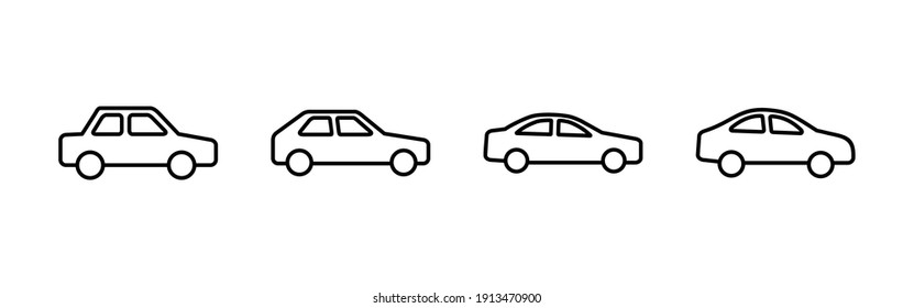 Car icon vector. car vector icon. small sedan