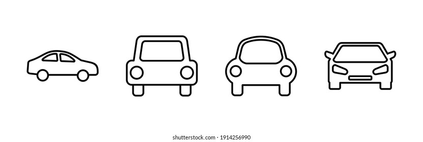 Car Icon Vector. Car Vector Icon. Small Sedan