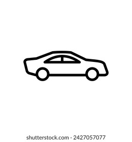 Icono de coche vector. icono de coche vector. sedán pequeño