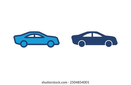Vektorsymbol des Autos. Auto, Vektorsymbol. kleine Limousine