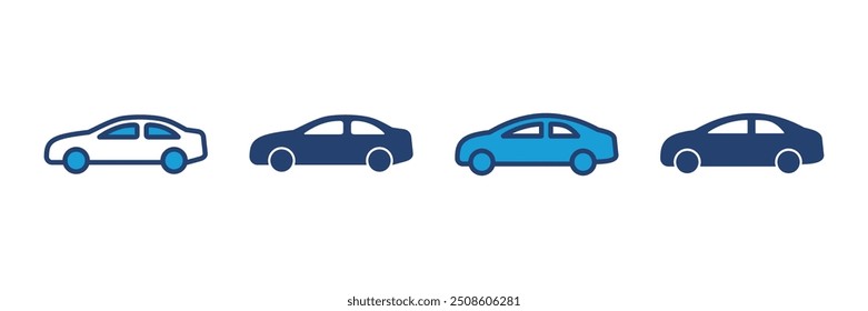 Car icon vector. car vector icon. small sedan