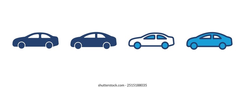 Car icon vector. car vector icon. small sedan