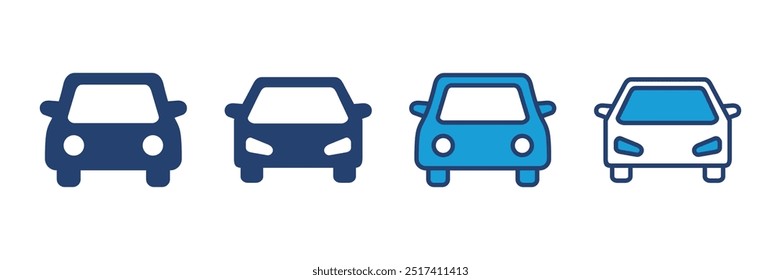 Icono del coche. icono del Vector del coche. Vector Pequeño sedan