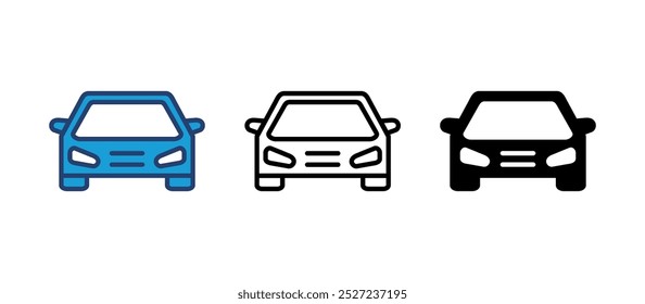 Icono del coche. icono del Vector del coche. Vector Pequeño sedan