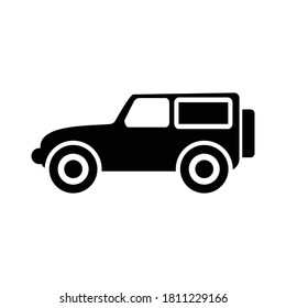 Autosymbol, Vektorsymbol einzeln auf weißem Hintergrund