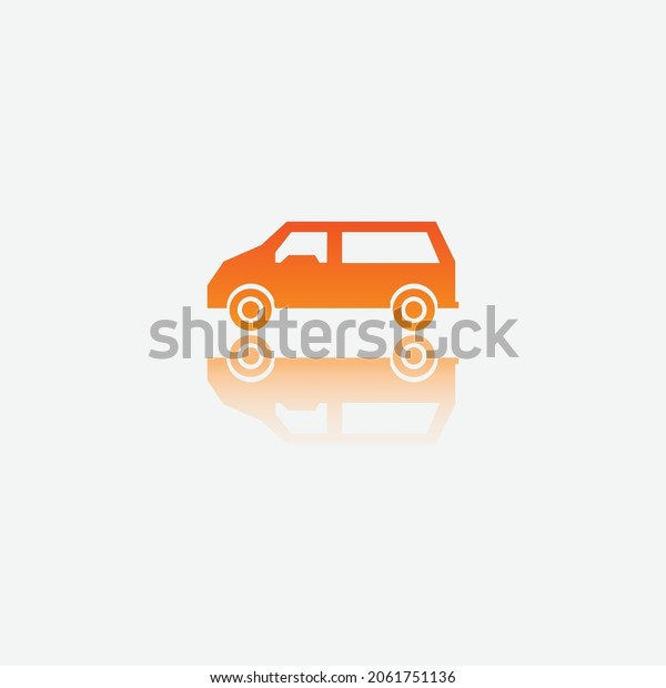 car icon vector symbol on white background.\
eps10. car icon on White Background with a mirror Shadow\
reflection. Flat Vector\
Icon.\
\
