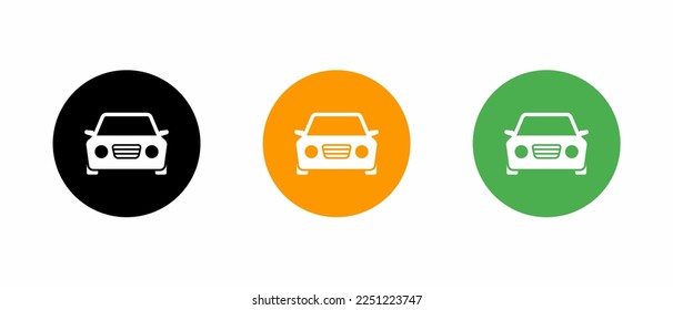 Car icon vector template illustration set. Stock vector.