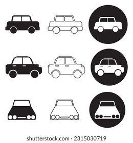 diseño del logotipo de la ilustración de la plantilla del vector de icono de coche