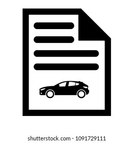 car icon vector and text file