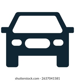 Car icon vector for transport, travel, and vehicle symbol. Ideal for map applications, traffic guides, and transportation mobile user interface design.