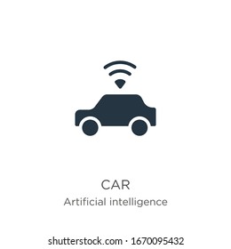 Car icon vector. Trendy flat car icon from artificial intelligence collection isolated on white background. Vector illustration can be used for web and mobile graphic design, logo, eps10
