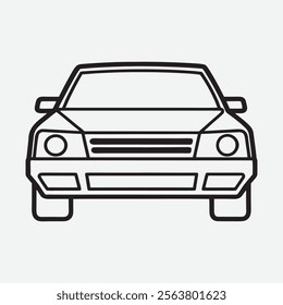 car icon vector, vehicle or automobile