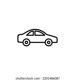 Car icon vector for web and mobile app. car sign and symbol. small sedan