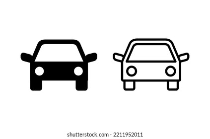 Car icon vector for web and mobile app. car sign and symbol. small sedan