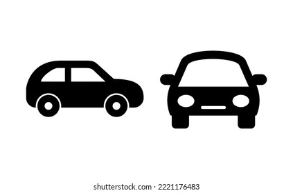 Car icon vector for web and mobile app. car sign and symbol. small sedan