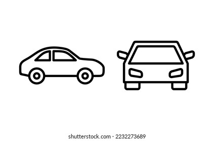 Car icon vector for web and mobile app. car sign and symbol. small sedan