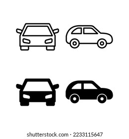 Car icon vector for web and mobile app. car sign and symbol. small sedan