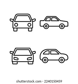 Car icon vector for web and mobile app. car sign and symbol. small sedan