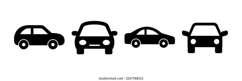 Car icon vector for web and mobile app. car sign and symbol. small sedan
