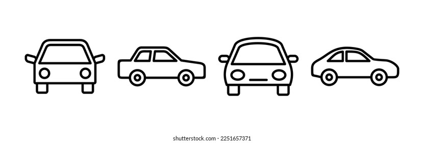 Car icon vector for web and mobile app. car sign and symbol. small sedan