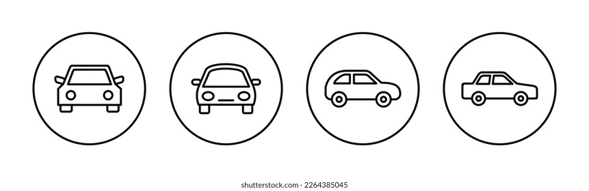 Car icon vector for web and mobile app. car sign and symbol. small sedan