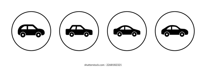 Car icon vector for web and mobile app. car sign and symbol. small sedan