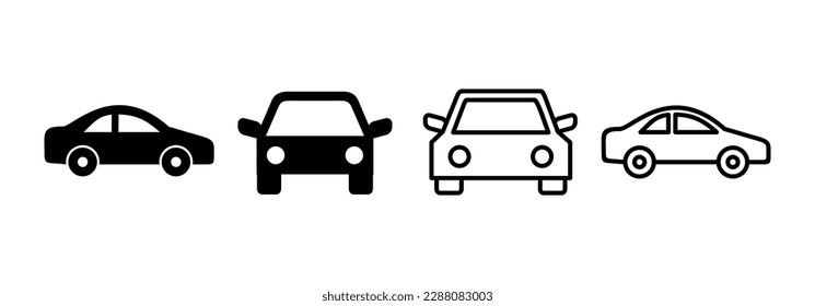 Car icon vector for web and mobile app. car sign and symbol. small sedan