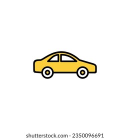 Car icon vector for web and mobile app. car sign and symbol. small sedan