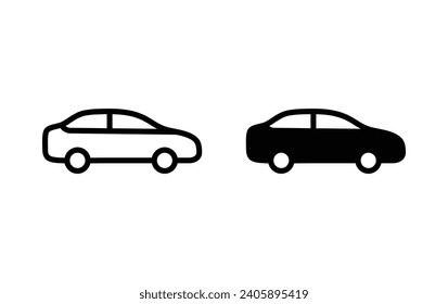 Car icon vector for web site Computer and mobile app