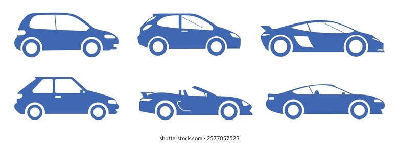 car icon. vehicle silhouettes. automobile vector