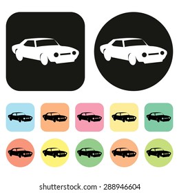 Car icon. Vehicle icon. Transportation icon. Vector
