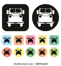 Car icon. Vehicle icon. Transportation icon. Vector