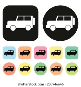 Car icon. Vehicle icon. Transportation icon. Vector