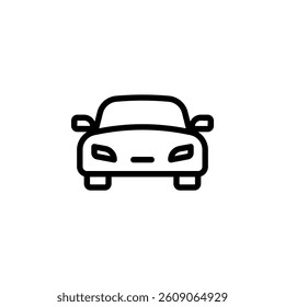 car icon. viewed from the front. Ideal for use in automotive design, mobile apps, websites, and other creative projects