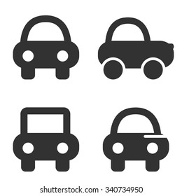 Car icon. Web icon vector on gray background.Vector Illustration.