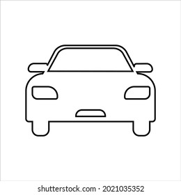 car icon, white background vector illustration