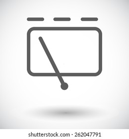 Car icon wiper. Single flat icon on white background. Vector illustration.