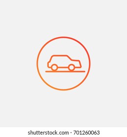 Car icon.gradient illustration isolated vector sign symbol