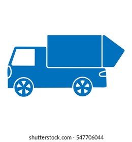 Car icons. Big machine for cleaning debris