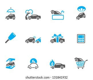 Car Icons In Duo Tone Colors