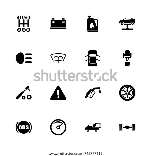 Car icons\
- Expand to any size - Change to any colour. Flat Vector Icons -\
Black Illustration on White\
Background.