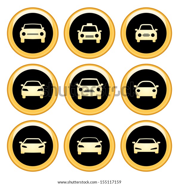 Car Icons Gold Icon\
Set