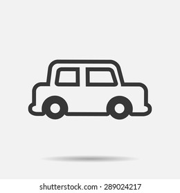 car icons  line vector illustration