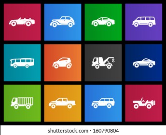 Car icons in Metro style