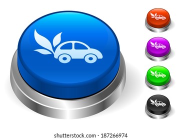 Car Icons on Round Button Collection
