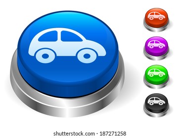 Car Icons on Round Button Collection