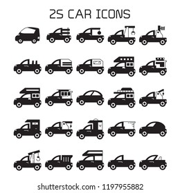 car icons set