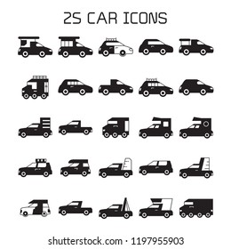 car icons set
